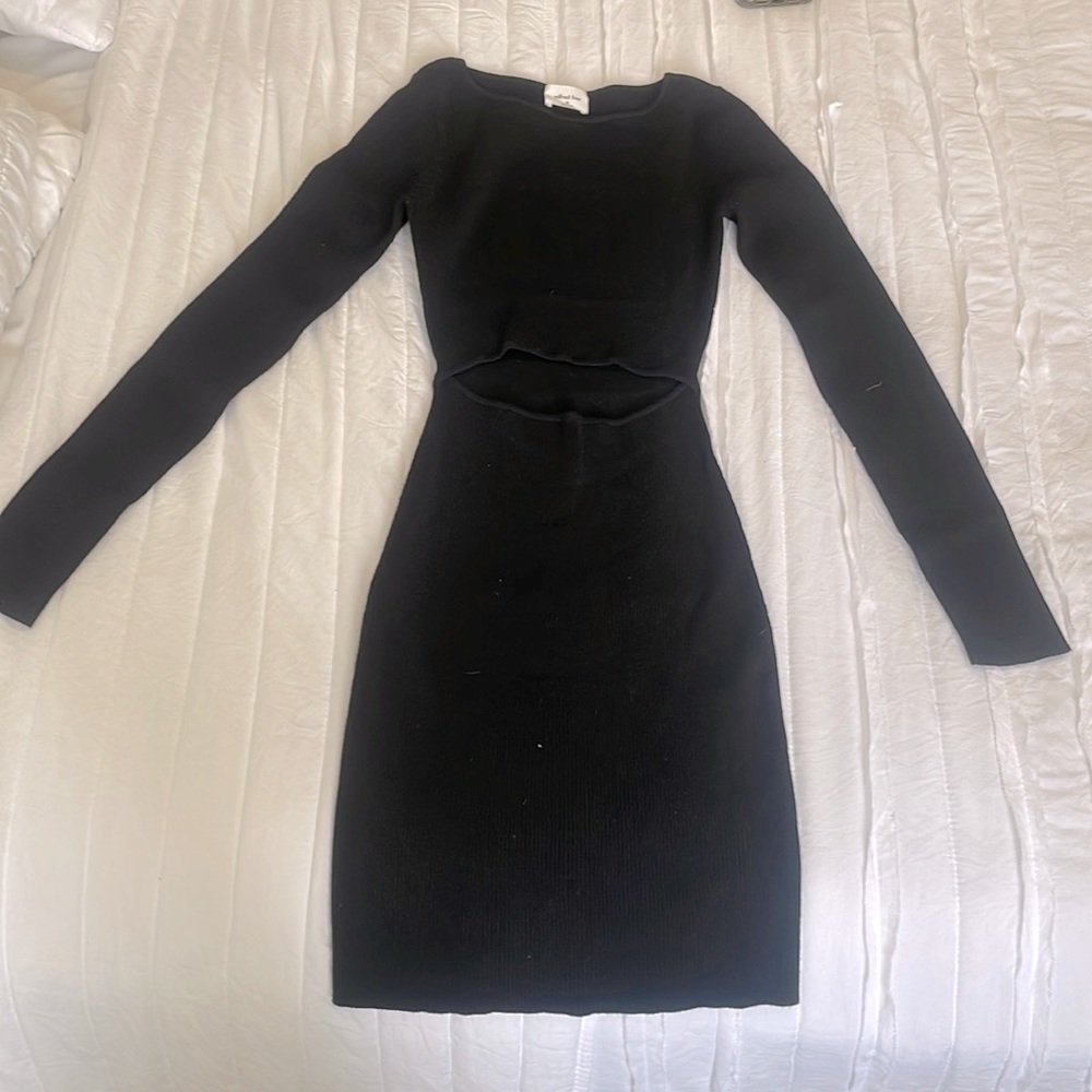 Ribbed stretchy XS mini dress from Aritzia.
